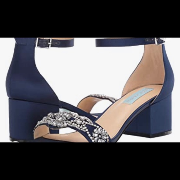 Blue by Betsey Johnson Women's SB-Mel Heeled Sandal, Navy - Picture 1 of 7